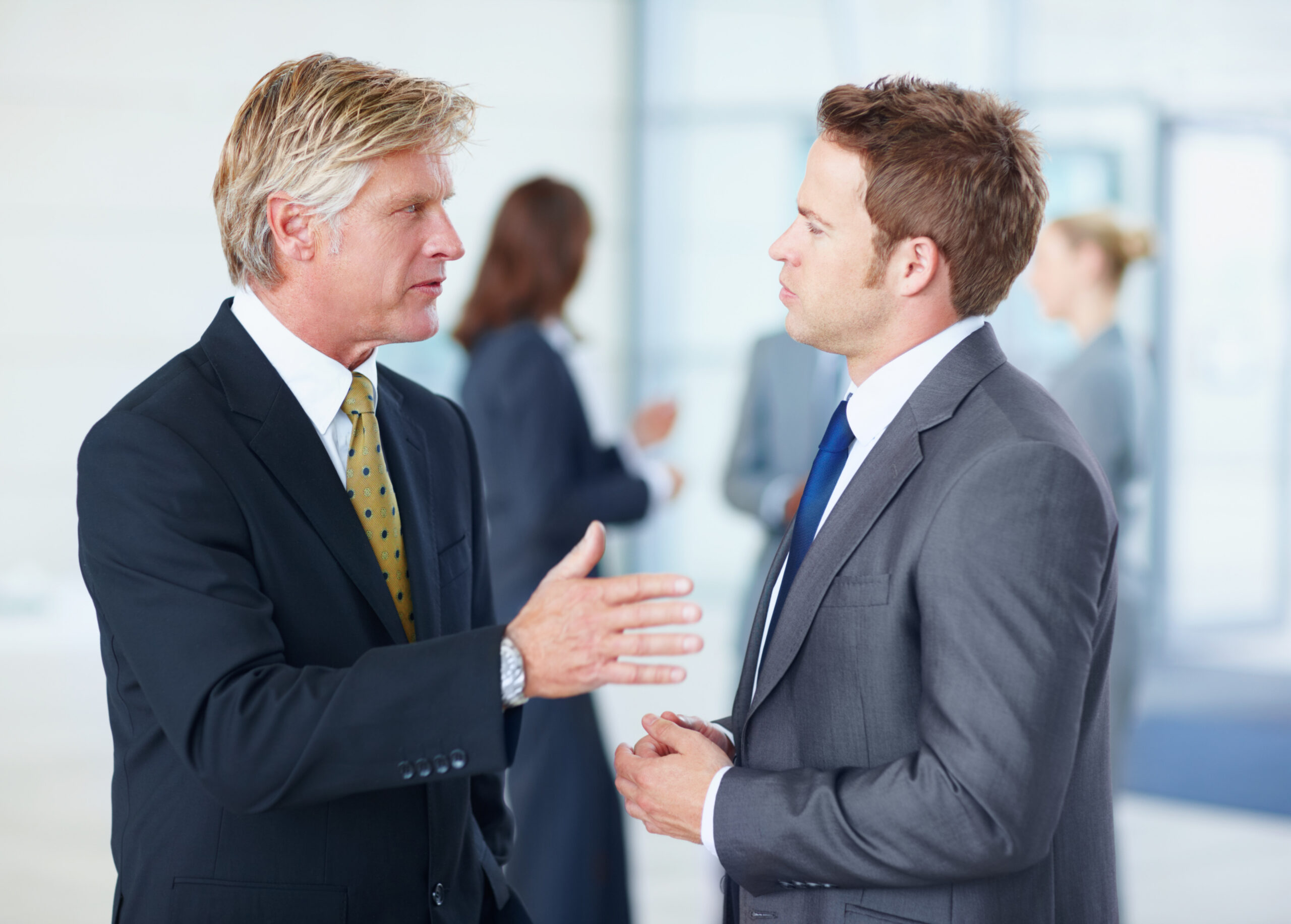 A field marketing professional interacting with a client in person